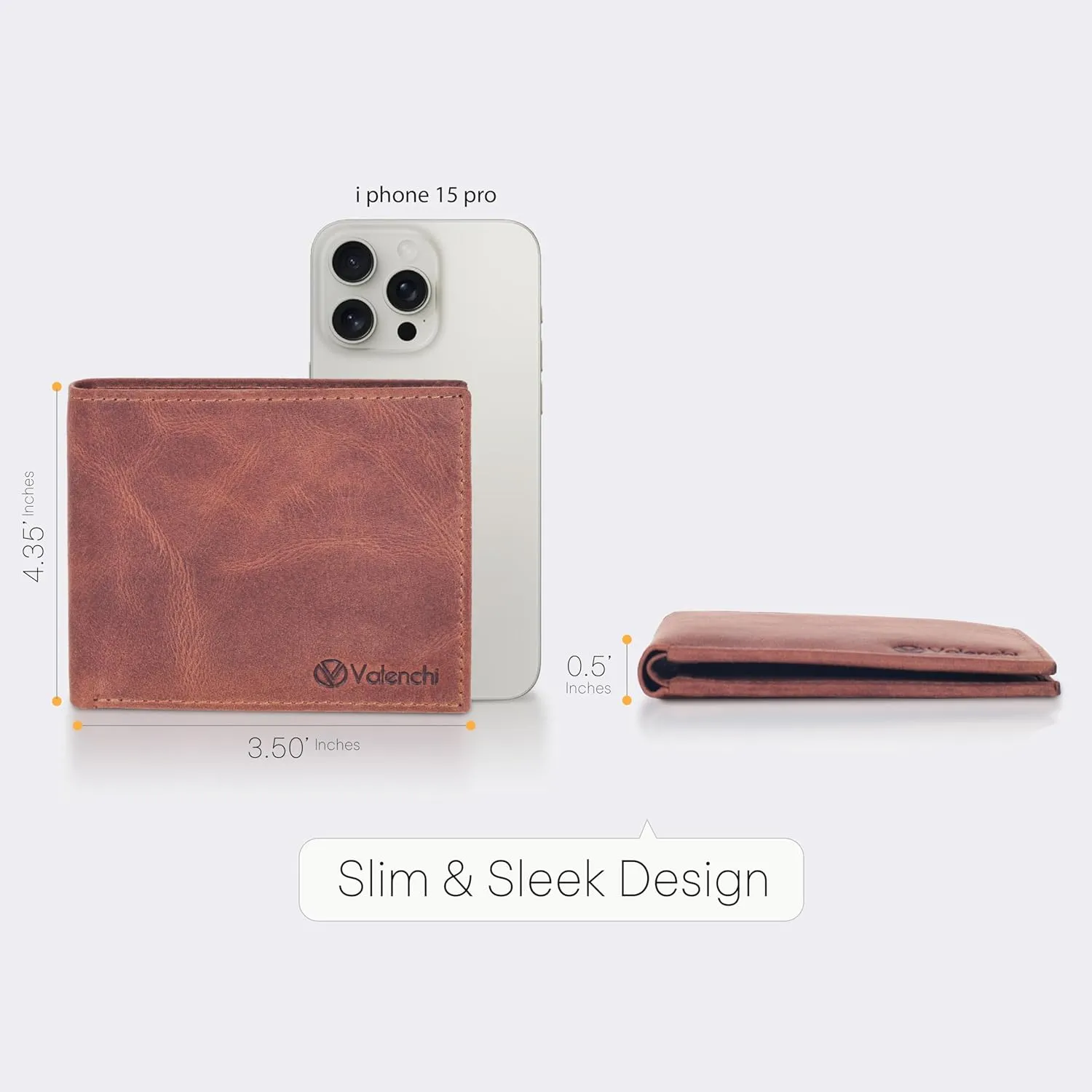 LEVOGUE Genuine Leather RFID Blocking Handmade Bifold Wallet for Men - Slim Mens Wallet