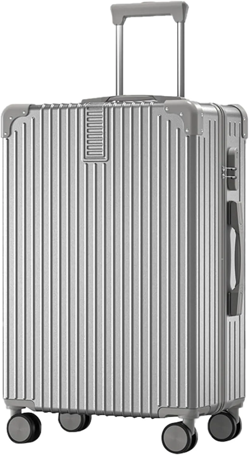 Lightweight Suitecase With Carry-on Bag, With Spinner Wheels, Expandable Luggage, Equipped With Anti-pick Combination Lock (Color : 22, Size : Silver)