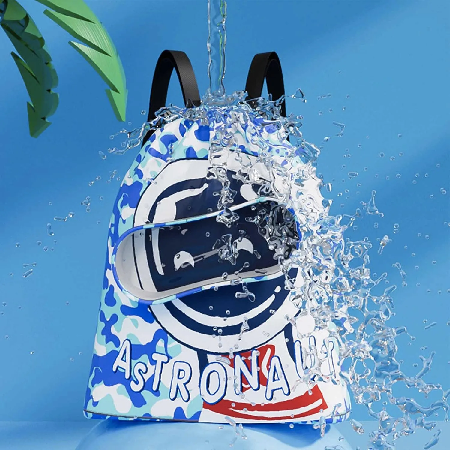Lightweight Swim Bags for Swimmer Women Men Drawstring Waterproof Small Beach Backpack Gym Swim Gymnastics Dance Backpacks Yoga Camp Bag Camping Knapsack Dry Wet Separated Travel Bag