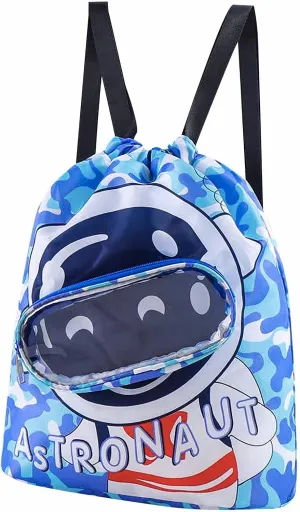 Lightweight Swim Bags for Swimmer Women Men Drawstring Waterproof Small Beach Backpack Gym Swim Gymnastics Dance Backpacks Yoga Camp Bag Camping Knapsack Dry Wet Separated Travel Bag