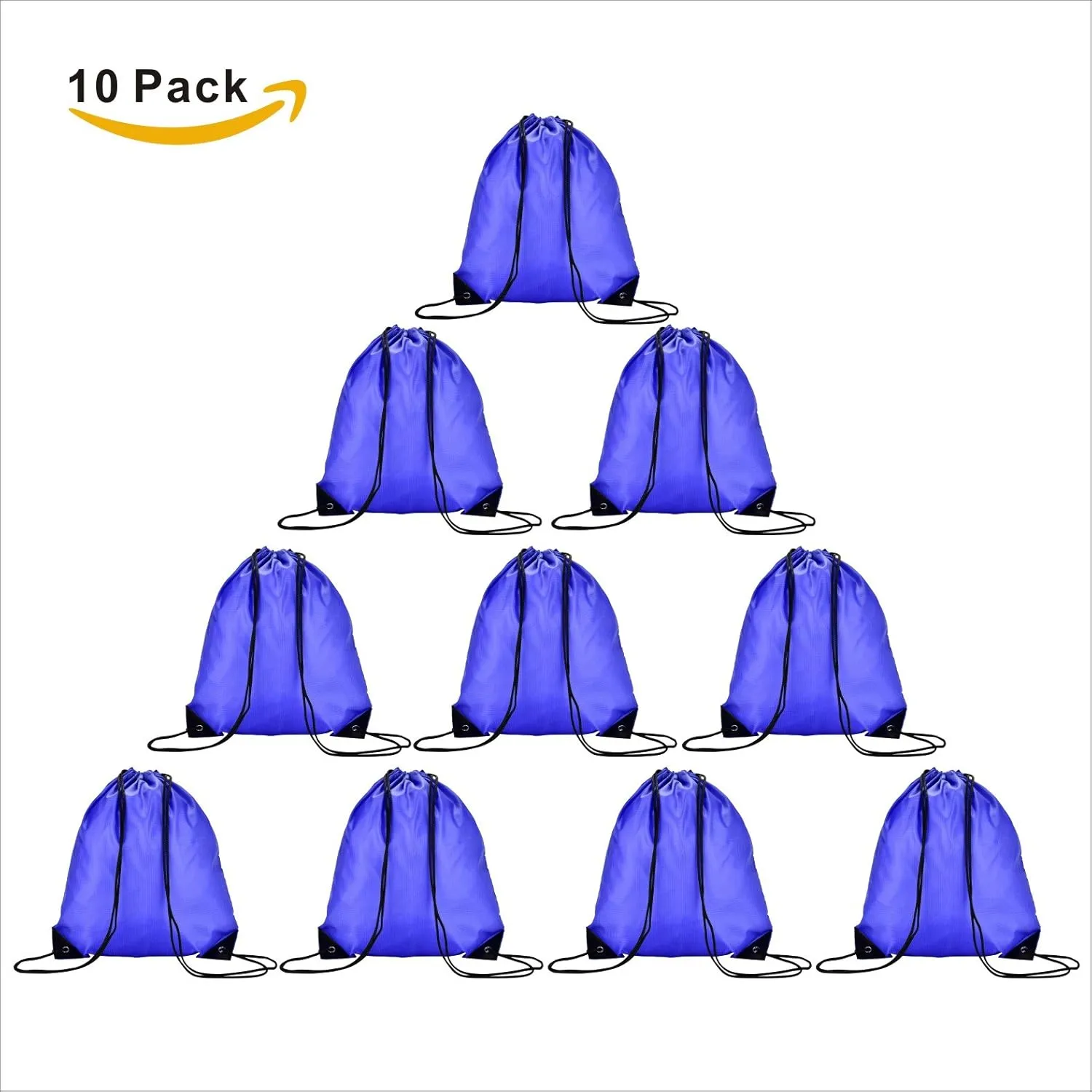 LIHI Bag 10 Pack Ripstop Paty Favor Drawstring Backpack Goody Gift Team Bags