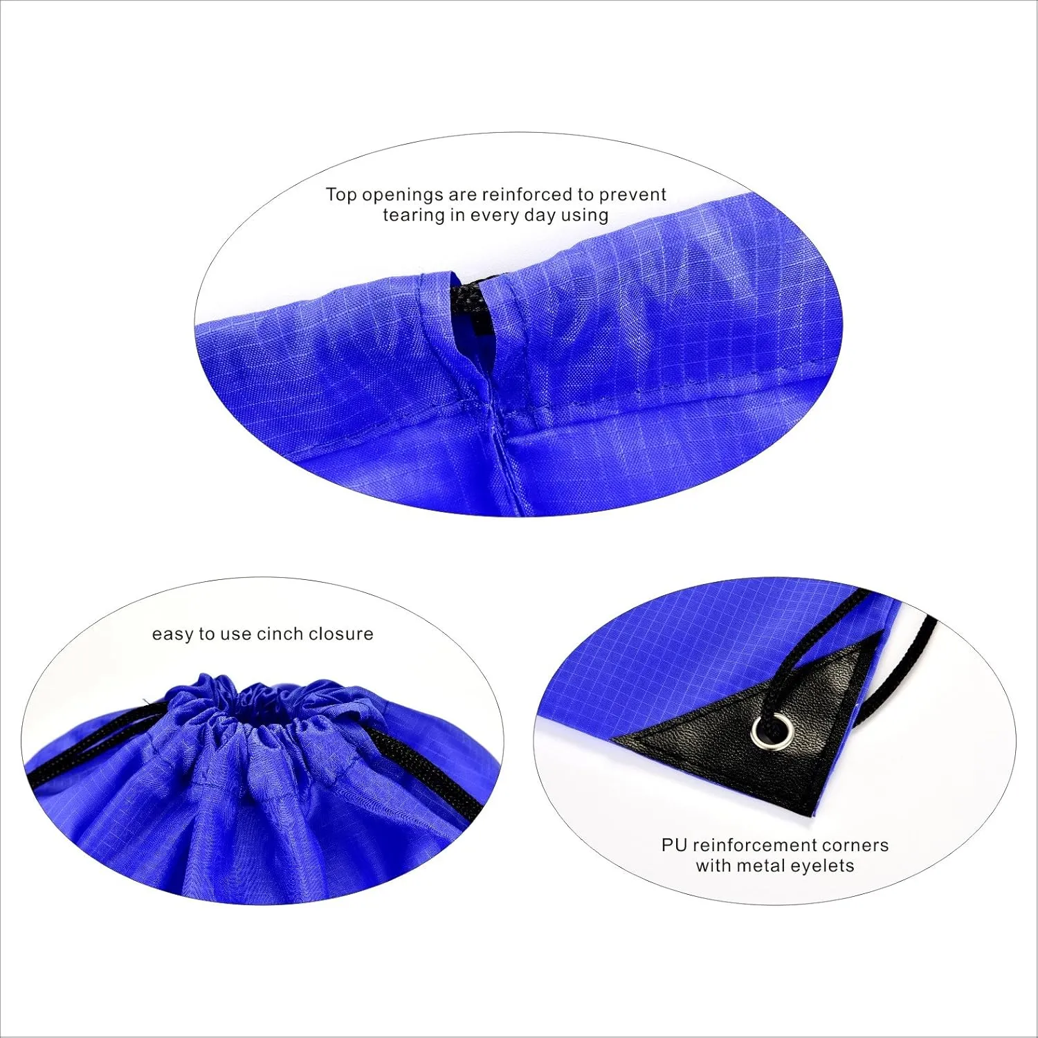 LIHI Bag 10 Pack Ripstop Paty Favor Drawstring Backpack Goody Gift Team Bags