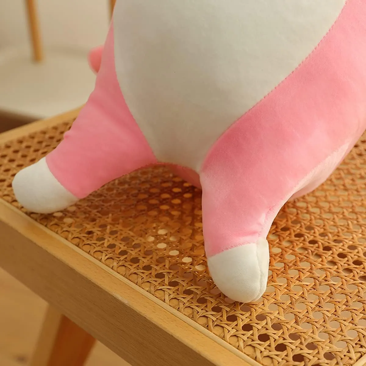Long Pink Cat Plush Pillow Toy Sleeping Pillow Cute Cartoon Cat Stuffed Animals Soft Long Body Pillow Gift for Kids (27.55in)