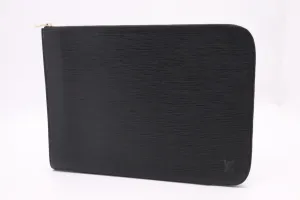 Louis Vuitton Poche Document in Black Epi Leather