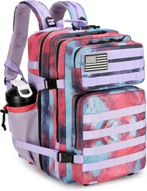 Lovelinks21 45L Tactical Assault Backpack 3 day assault pack with Molle Waterproof backpack Rucksack for Tactical Backpacks (Nebula Camo)