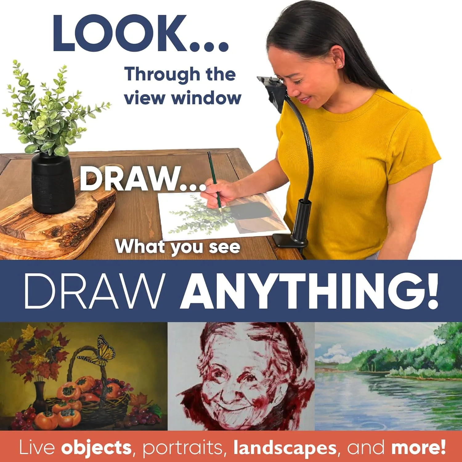 LUCY Mini Drawing Tool by Draw LUCY | Camera Lucida Drawing Accessory for Painting | LUCY Drawing Projector for Artists | Artistic Aid - Drawing Tool for Artists…