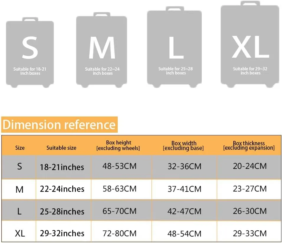 Luggage Cover, Baggage Covers with Zipper Bottom Dustproof & Anti-Scratch Protector Lightweight & Reusable for Family/Business Travel Black Cat Print