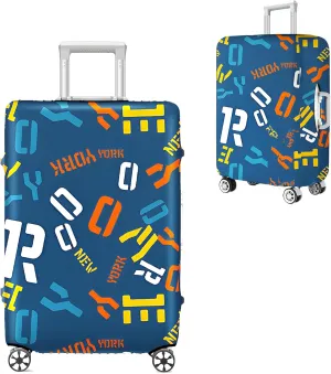 Luggage Covers For Suitcase Tsa Approved, Washable Luggage Cover Elastic Luggage Protector Scratch Resistant Luggage Cover For 18-20 Inch Wheeled Luggage(Letters-20 inch)
