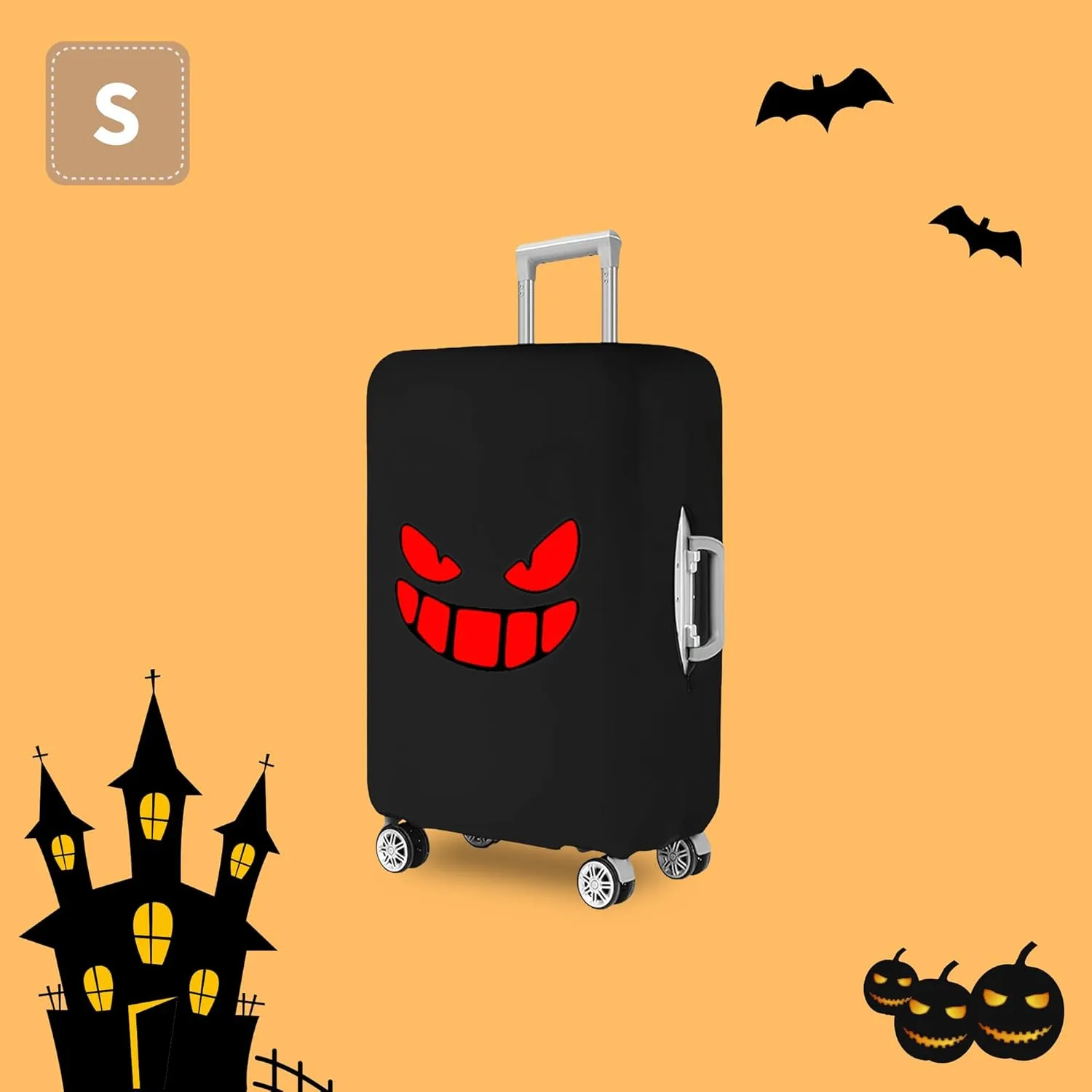 Luggage Covers For Suitcase Tsa Approved, Washable Luggage Cover Elastic Luggage Protector Scratch Resistant Luggage Cover For 18-20 Inch Wheeled Luggage(Red Eye-20 inch)