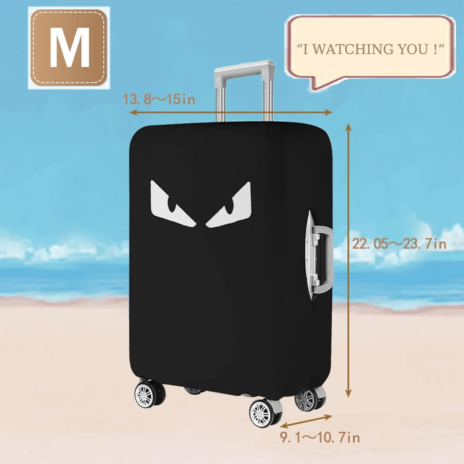Luggage Covers For Suitcase Tsa Approved, Washable Luggage Cover Elastic Luggage Protector Scratch Resistant Luggage Cover For 23-25 Inch Wheeled Luggage(Eye-24 inch)