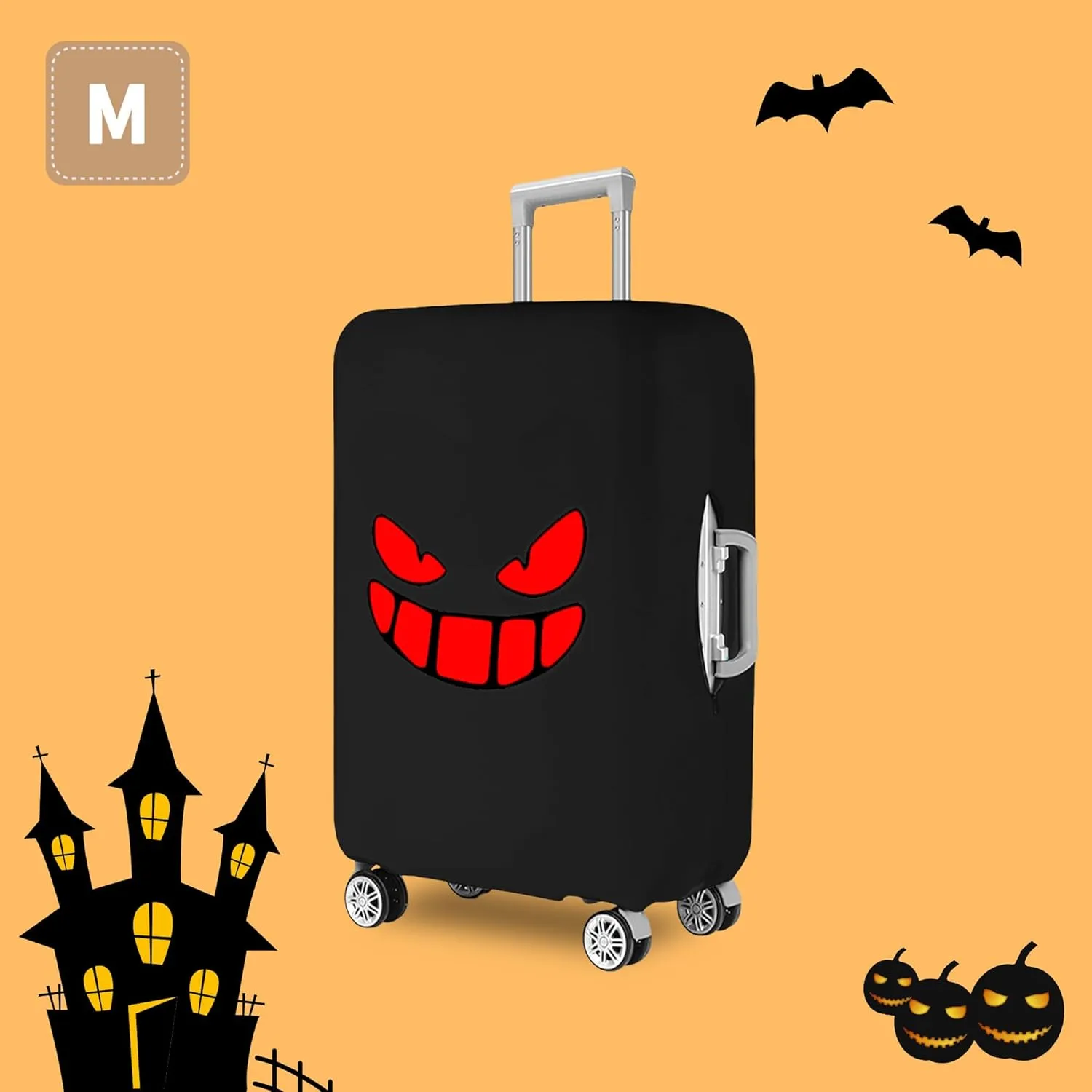 Luggage Covers For Suitcase Tsa Approved, Washable Luggage Cover Elastic Luggage Protector Scratch Resistant Luggage Cover For 23-25 Inch Wheeled Luggage(Red Eye-24 inch)