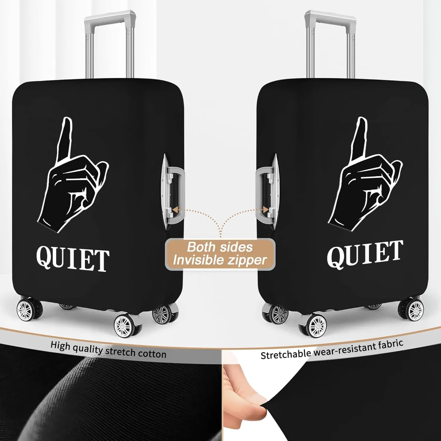 Luggage Covers For Suitcase Tsa Approved, Washable Luggage Cover Elastic Luggage Protector Scratch Resistant Luggage Cover For 28-29 Inch Wheeled Luggage(QUIET-28 inch)