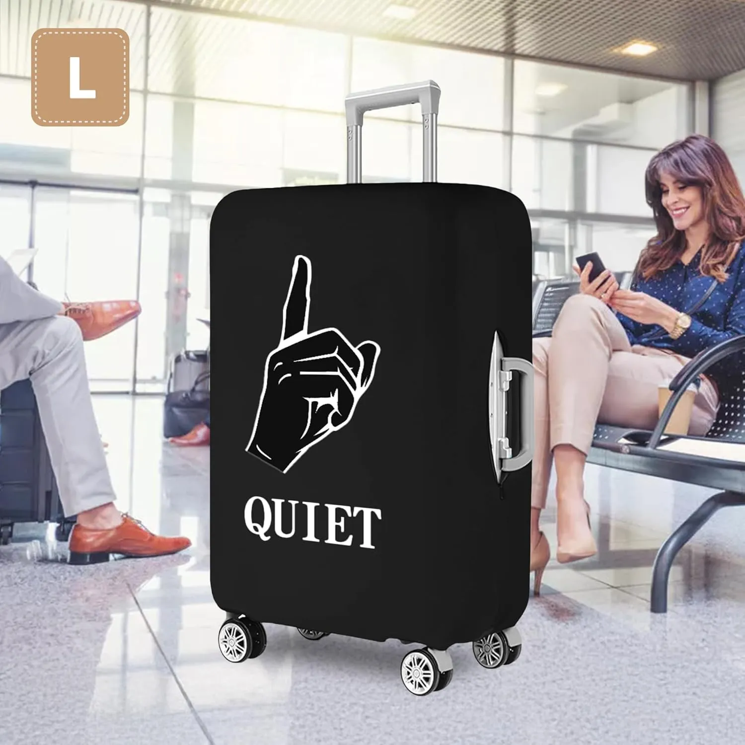 Luggage Covers For Suitcase Tsa Approved, Washable Luggage Cover Elastic Luggage Protector Scratch Resistant Luggage Cover For 28-29 Inch Wheeled Luggage(QUIET-28 inch)