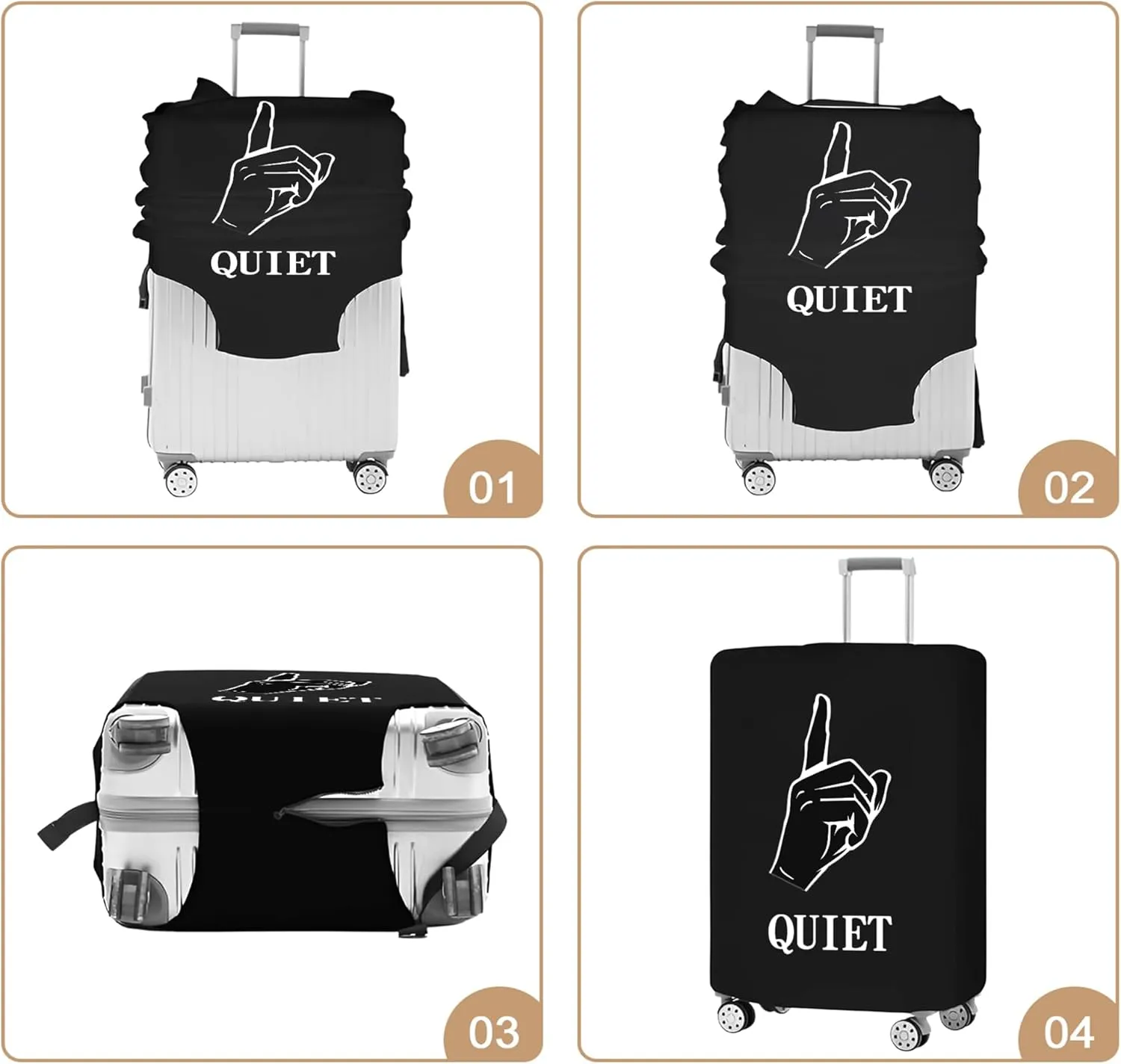 Luggage Covers For Suitcase Tsa Approved, Washable Luggage Cover Elastic Luggage Protector Scratch Resistant Luggage Cover For 28-29 Inch Wheeled Luggage(QUIET-28 inch)