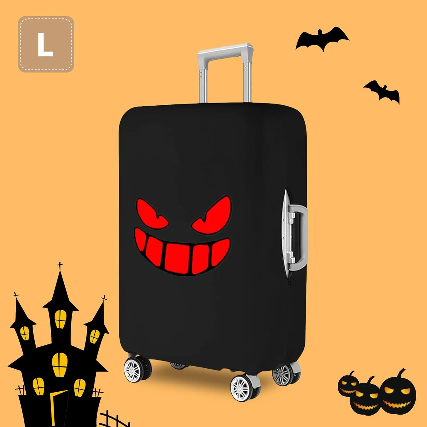 Luggage Covers For Suitcase Tsa Approved, Washable Luggage Cover Elastic Luggage Protector Scratch Resistant Luggage Cover For 28-29 Inch Wheeled Luggage(Red Eye-28 inch)