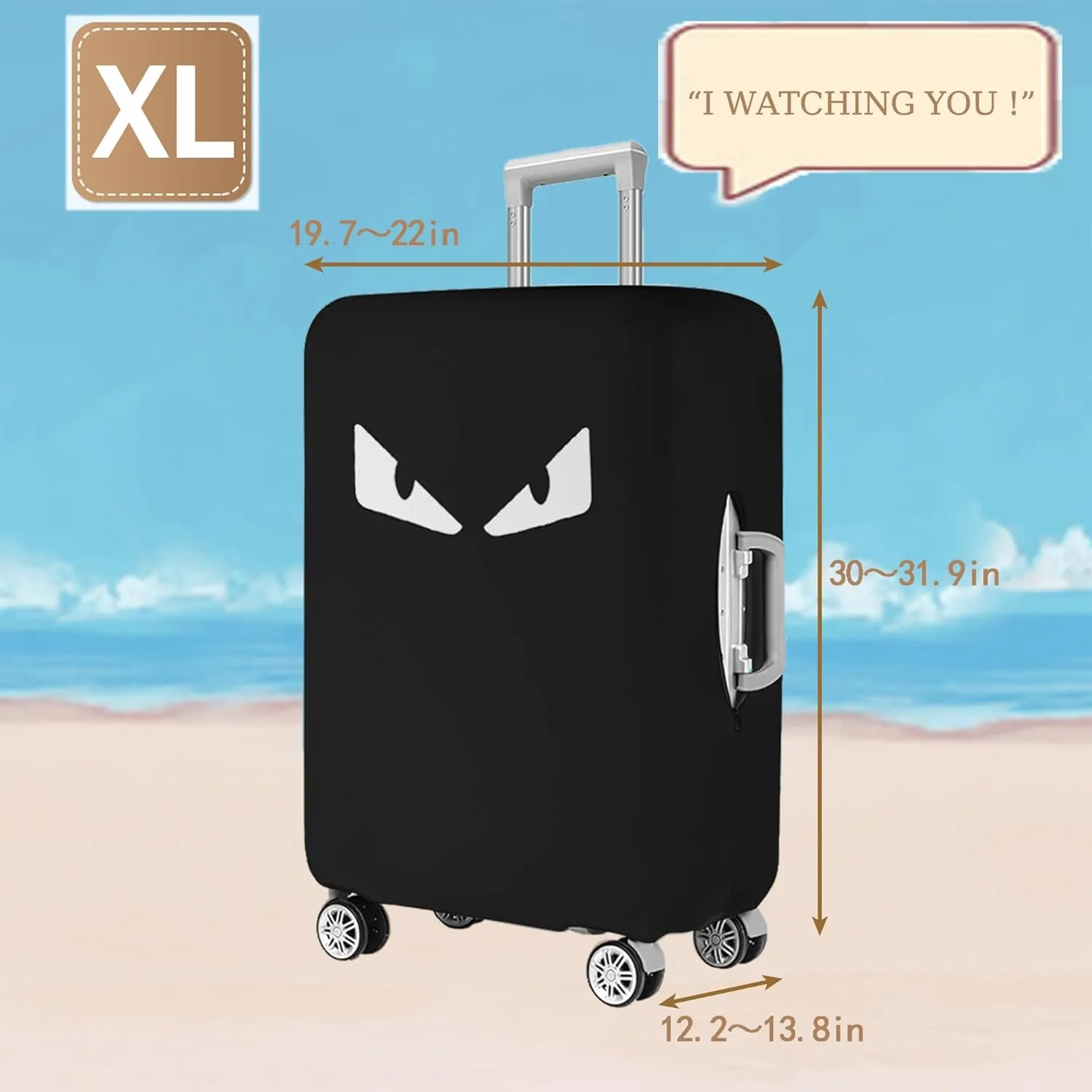 Luggage Covers For Suitcase Tsa Approved, Washable Luggage Cover Elastic Luggage Protector Scratch Resistant Luggage Cover For 30-32 Inch Wheeled Luggage(Eye-30 inch)