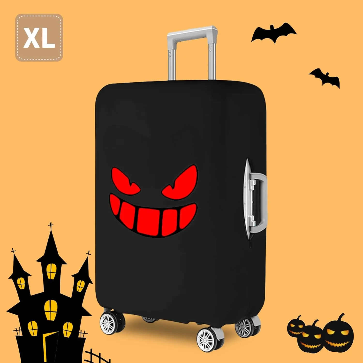 Luggage Covers For Suitcase Tsa Approved, Washable Luggage Cover Elastic Luggage Protector Scratch Resistant Luggage Cover For 30-32 Inch Wheeled Luggage(Red Eye-30 inch)