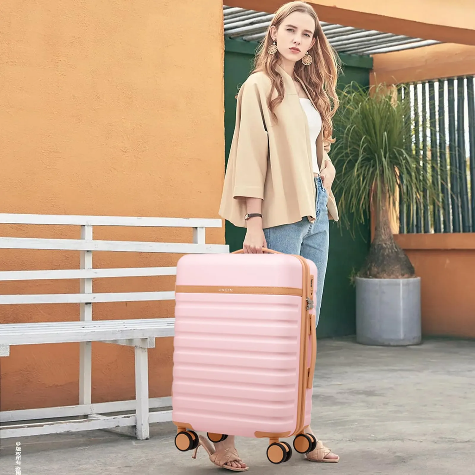 Luggage Sets 3 Piece, Carry-on Luggage 20 Inch with Spinner Wheels Hardside Suitcase Set with TSA Lock,Durable Carry On Suitcase With Travel Backpack for Men Women