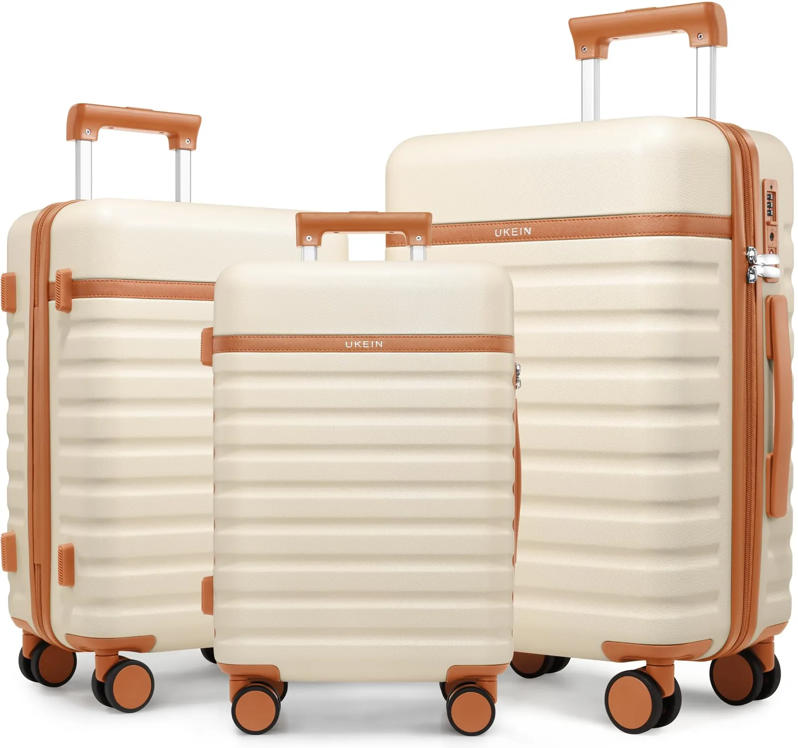 Luggage Sets 3 Piece, Carry-on Luggage 20 Inch with Spinner Wheels Hardside Suitcase Set with TSA Lock,Durable Carry On Suitcase With Travel Backpack for Men Women