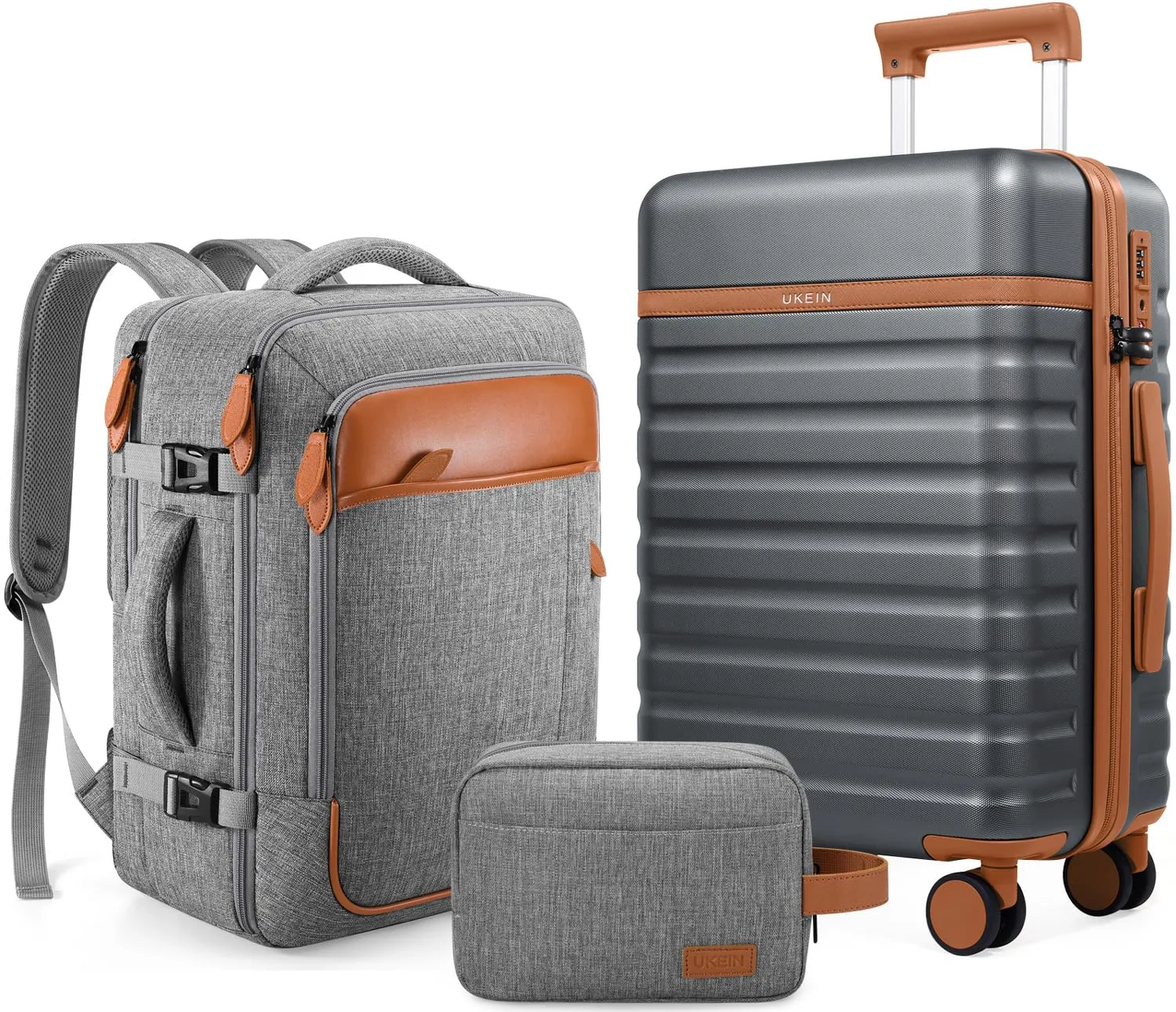 Luggage Sets 3 Piece, Carry-on Luggage 20 Inch with Spinner Wheels Hardside Suitcase Set with TSA Lock,Durable Carry On Suitcase With Travel Backpack for Men Women