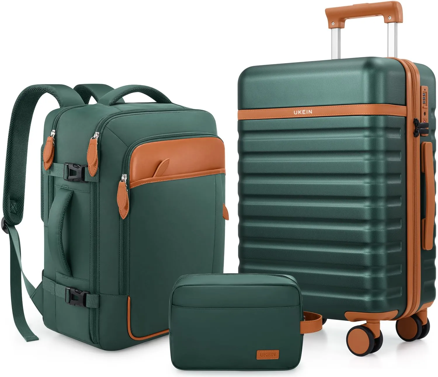 Luggage Sets 3 Piece, Carry-on Luggage 20 Inch with Spinner Wheels Hardside Suitcase Set with TSA Lock,Durable Carry On Suitcase With Travel Backpack for Men Women