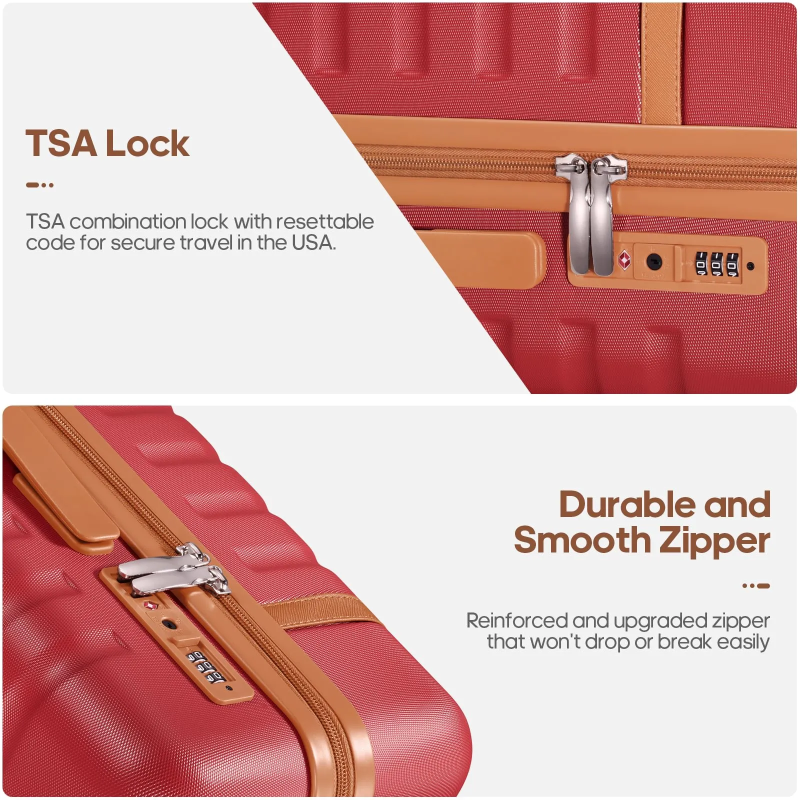 Luggage Sets 3 Piece, Carry-on Luggage 20 Inch with Spinner Wheels Hardside Suitcase Set with TSA Lock,Durable Carry On Suitcase With Travel Backpack for Men Women