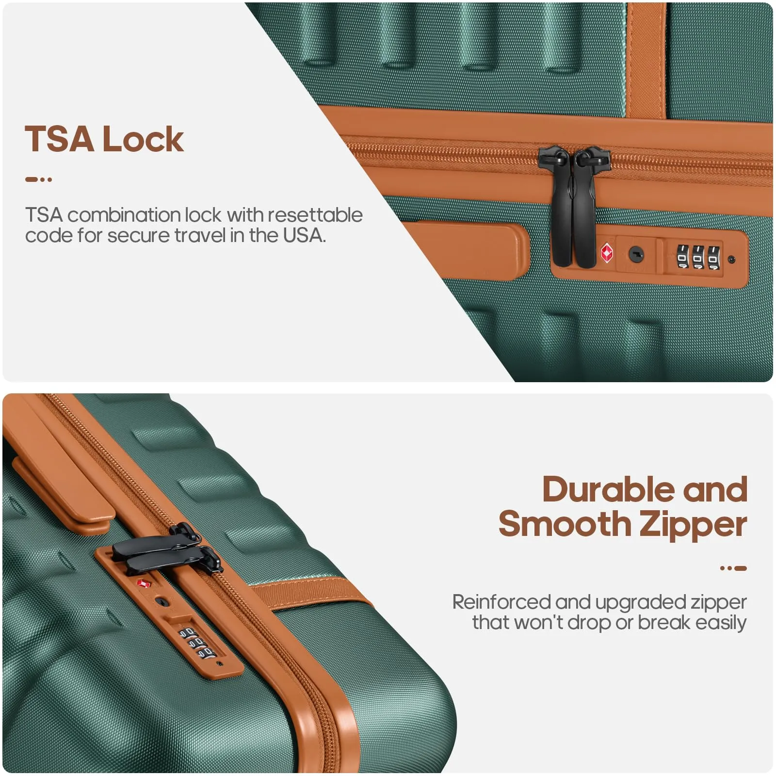 Luggage Sets 3 Piece, Carry-on Luggage 20 Inch with Spinner Wheels Hardside Suitcase Set with TSA Lock,Durable Carry On Suitcase With Travel Backpack for Men Women