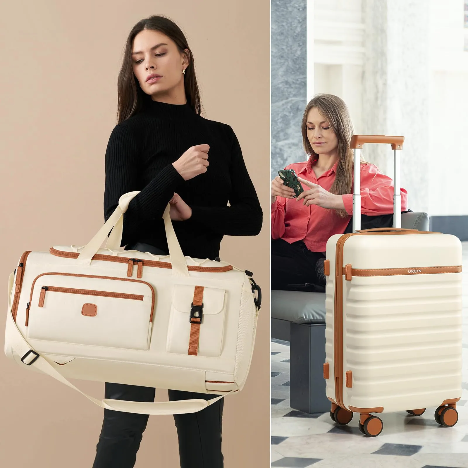 Luggage Sets 3 Piece, Carry-on Luggage 20 Inch with Spinner Wheels Hardside Suitcase Set with TSA Lock,Durable Carry On Suitcase With Travel Backpack for Men Women