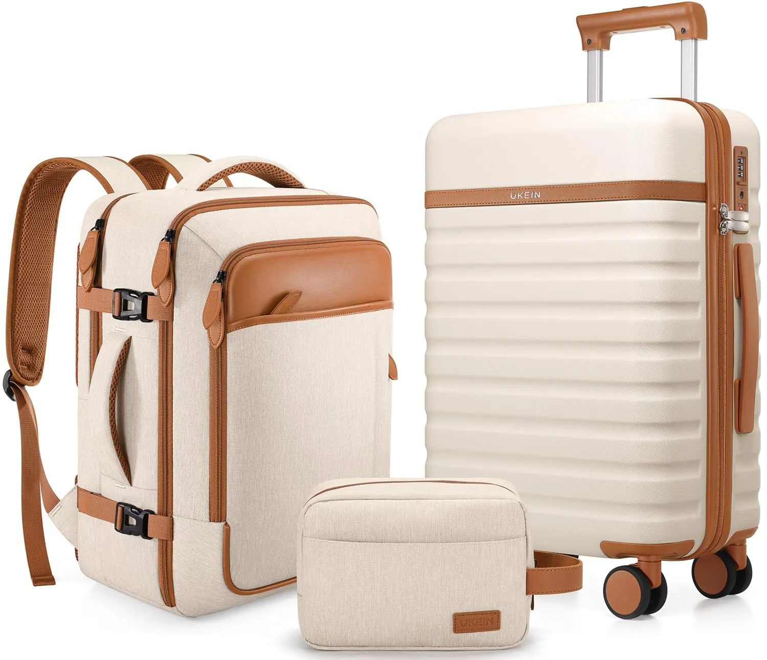 Luggage Sets 3 Piece, Carry-on Luggage 20 Inch with Spinner Wheels Hardside Suitcase Set with TSA Lock,Durable Carry On Suitcase With Travel Backpack for Men Women