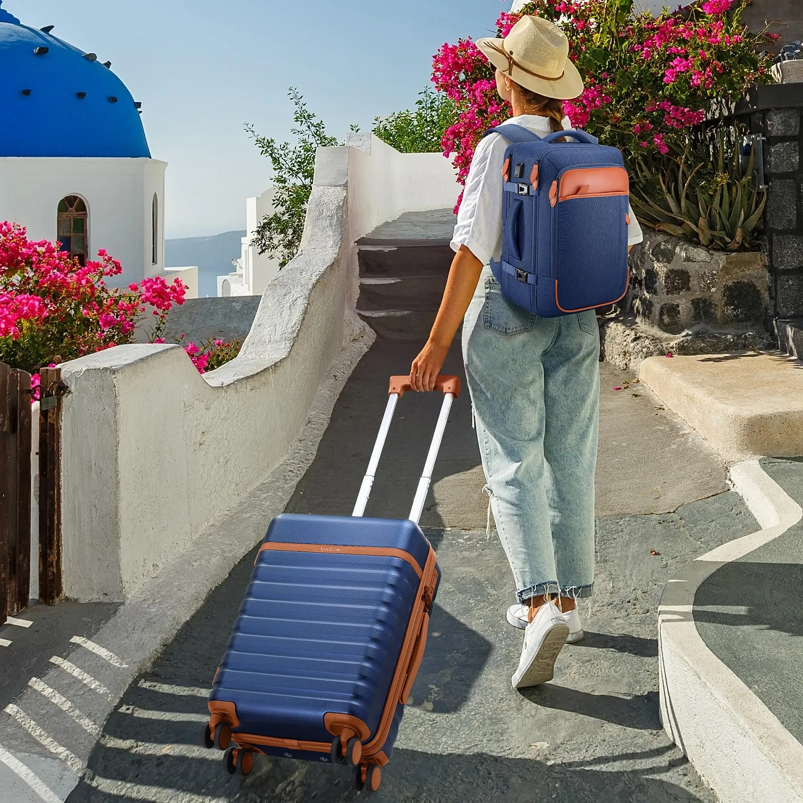 Luggage Sets 3 Piece, Carry-on Luggage 20 Inch with Spinner Wheels Hardside Suitcase Set with TSA Lock,Durable Carry On Suitcase With Travel Backpack for Men Women
