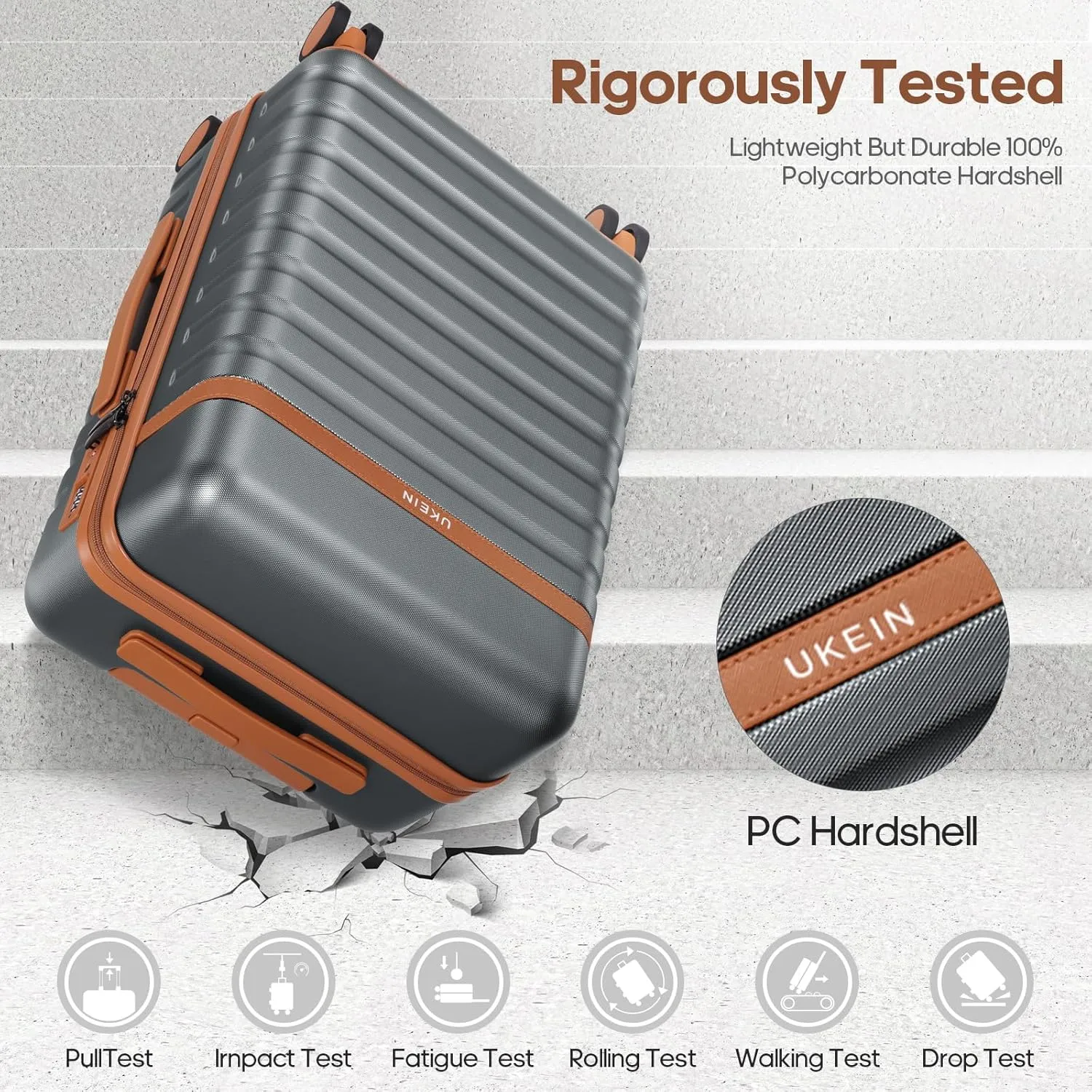 Luggage Sets 3 Piece, PC Hardside Carry on Suitcase with Spinner Wheel TSA Lock, Suitcase Set for Women Men