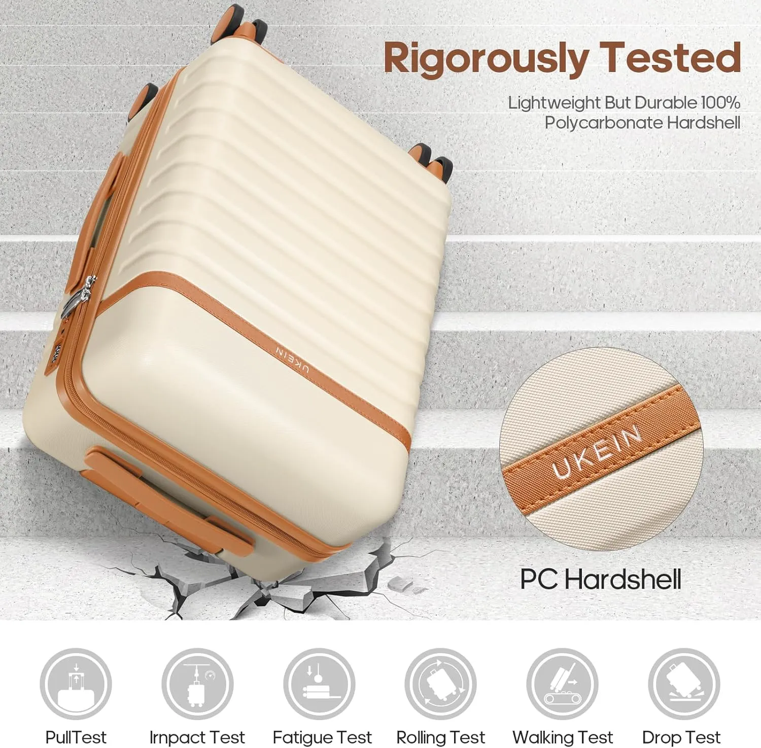 Luggage Sets 3 Piece, PC Hardside Carry on Suitcase with Spinner Wheel TSA Lock, Suitcase Set for Women Men