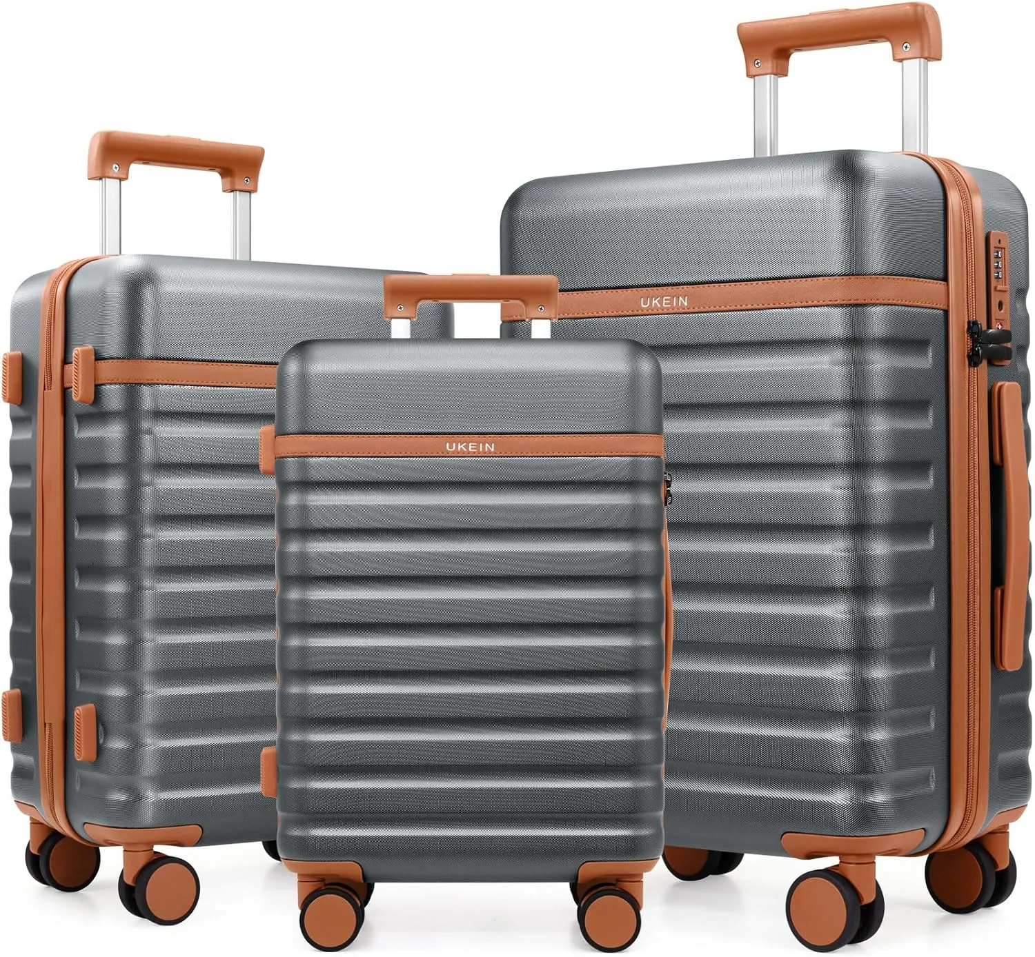 Luggage Sets 3 Piece, PC Hardside Carry on Suitcase with Spinner Wheel TSA Lock, Suitcase Set for Women Men