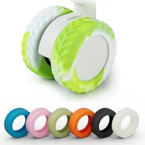 Luggage Wheel Covers suitcase wheel covers Luggage Wheel Protector Covers for 2.1-2.4 inchs 8 Spinner Wheel Suitcases (8, Green and white)