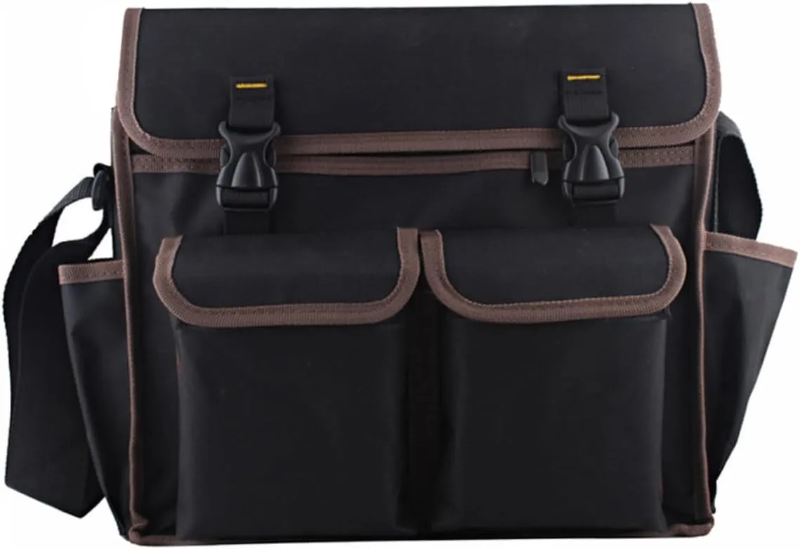 Lurrose Electrician Tool Pouch Rollable Tool Bag Organizer Bag Thick Oxford Large Capacity Single Shoulder