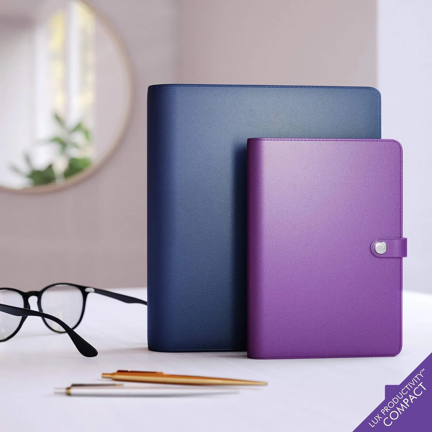 LUX Productivity COMPACT Personal Planner – Best Undated Diary/Organizer with Daily Schedule & Reflection Journal - (Brown)