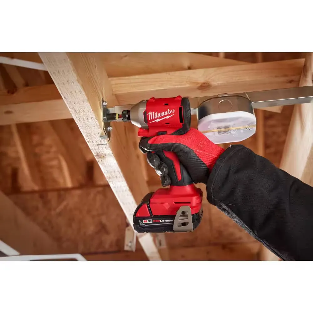 M18 18V Lithium-Ion Brushless Cordless Compact Drill/Impact Combo Kit (2-Tool) W/(2) 2.0 Ah Batteries, Charger & Bag