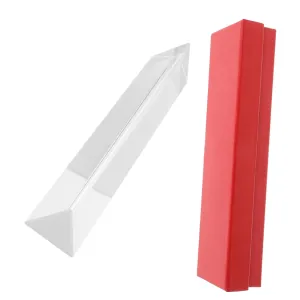 MAGICLULU Crystal Triangular Prism for Photography Props Science Classroom Optics Kits Small Refractive Light Spectrum Prism