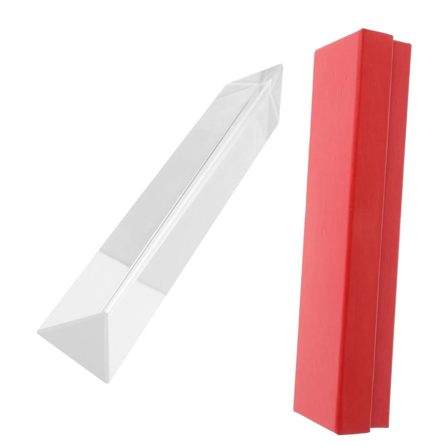 MAGICLULU Crystal Triangular Prism for Photography Props Science Classroom Optics Kits Small Refractive Light Spectrum Prism