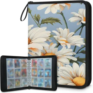 Magritte 3 Ring Trading Zipper Binder Strap, Trading Card Binder 9 Pocket, 900 Pockets Card Holder with 50 Removable Sleeves for Game Cards