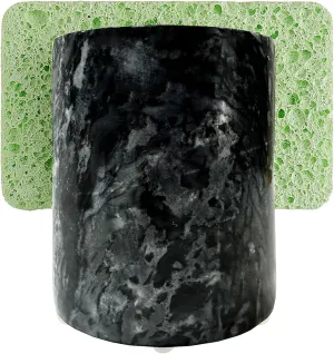 Marble Sponge Holder for Kitchen, Rustic Farmhouse Decor, Sink Sponge Caddy Black