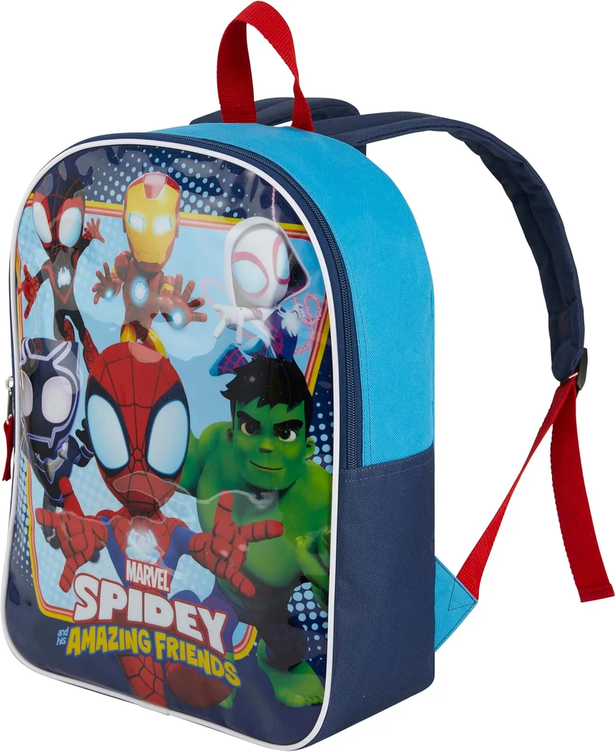 Marvel Spiderman Mile Morales Backpack for Boys - 15" | Kids Age 3-7 Spiderman Bookbag with Padded Straps & Large Zip Compartment
