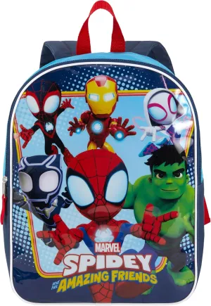 Marvel Spiderman Mile Morales Backpack for Boys - 15" | Kids Age 3-7 Spiderman Bookbag with Padded Straps & Large Zip Compartment