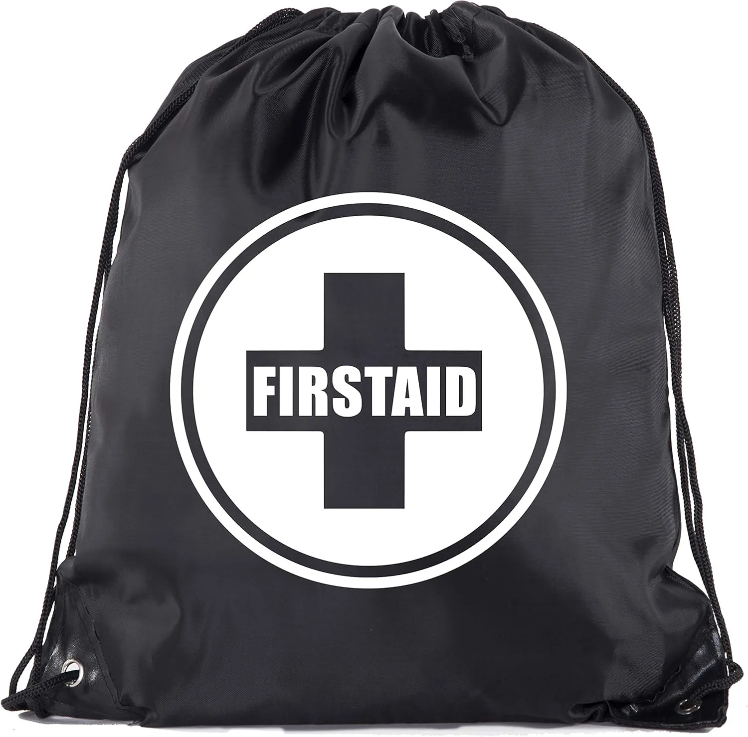 Mato & Hash First Aid Backpack Drawstring Medical Bag for Emergencies or Epi Pen & Medicine - 10PK Black CA2500FirstAid S1