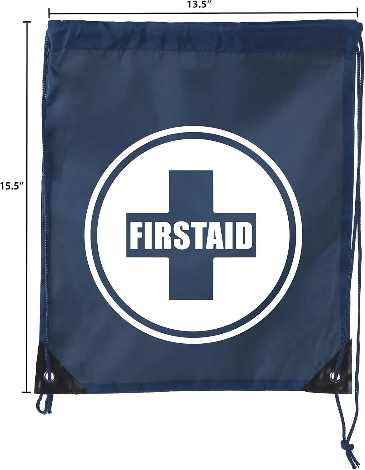 Mato & Hash First Aid Backpack Drawstring Medical Bag for Emergencies or Epi Pen & Medicine - 10PK Navy CA2500FirstAid S1