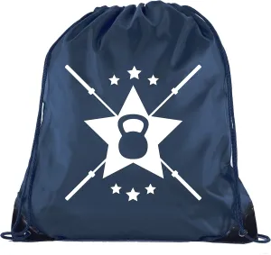 Mato & Hash Power Lifting Backpacks, Extreme Fitness Drawstring Bags Weightlifting Gym Bags - Emblem