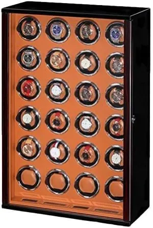 Mechanical Watch Shaker Solid Wood Watch Winder for Automatic Watch Silent Motor Panel Display Screen Adjustable Watch Pillows for Man Wonen Watches