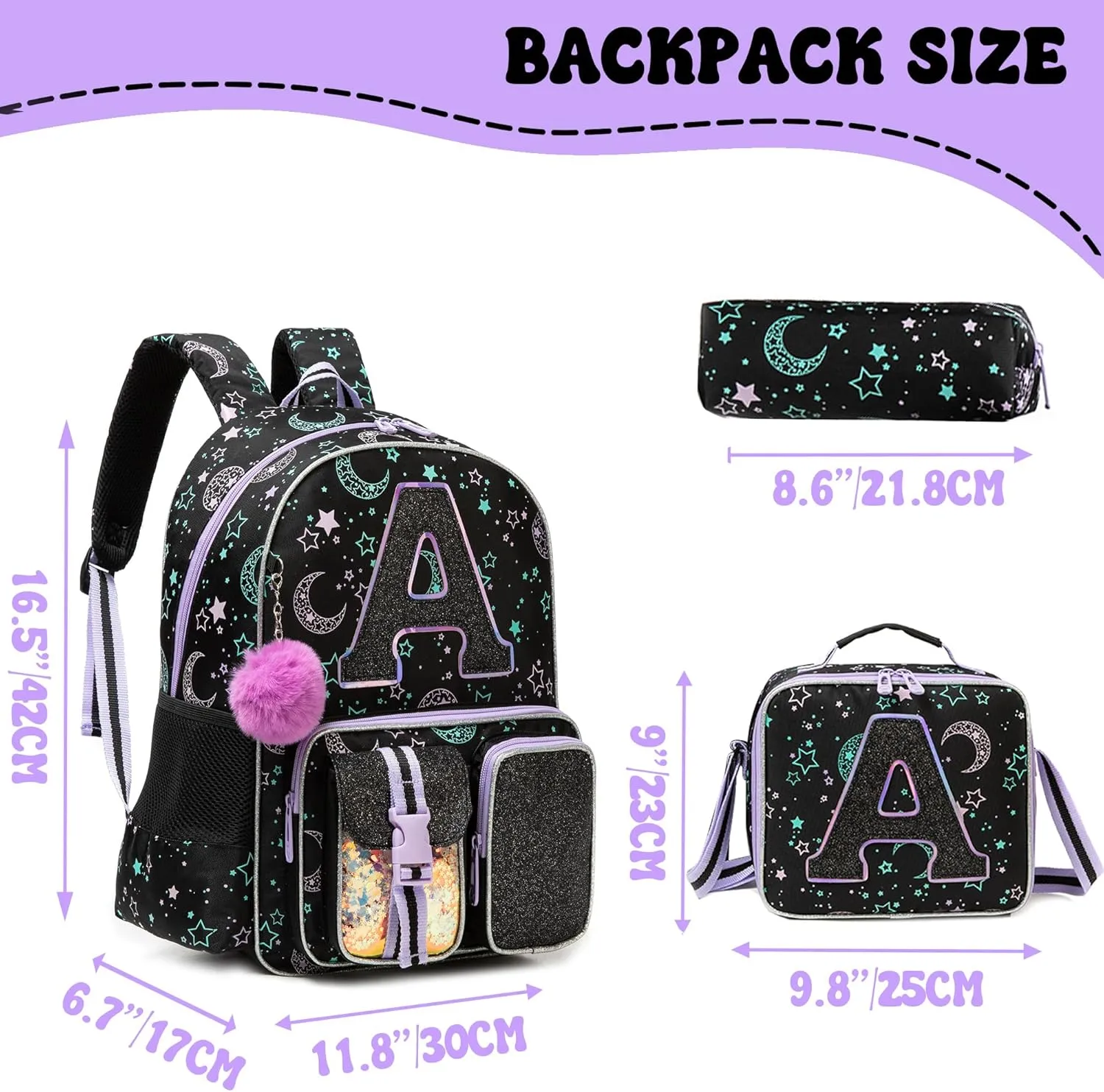 Meetbelify Backpack for Girls Backpacks for Elementary Preschool Students Kids School Cute Backpack with Lunch Box