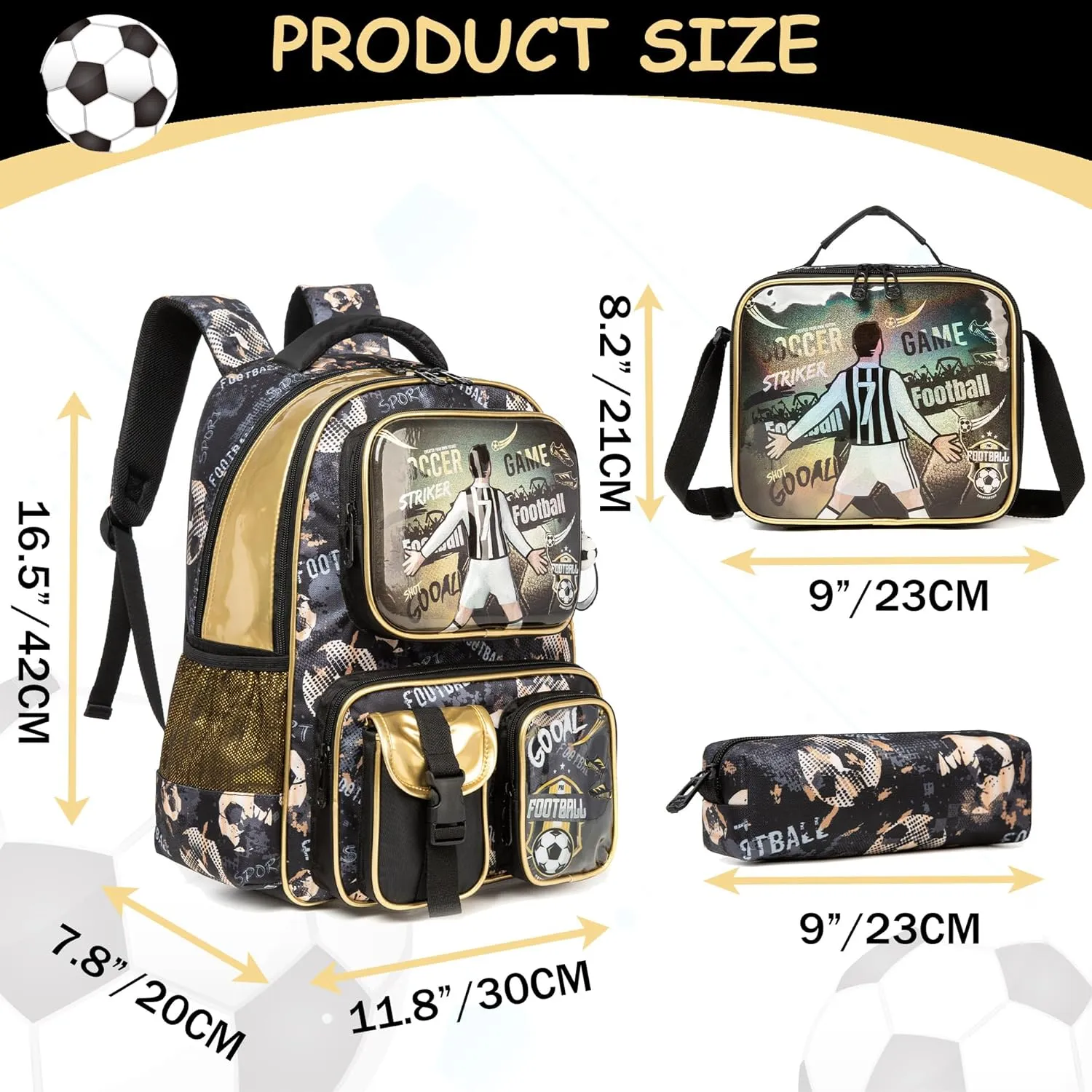 Meetbelify Backpacks for Boys School Backpacks for Elementary Students Ages 8-10 Kids Aesthetic Travel Backpack Laptop Bookbag with Lunch Box Pencil Case 3 in 1 Backpack Set for Boys