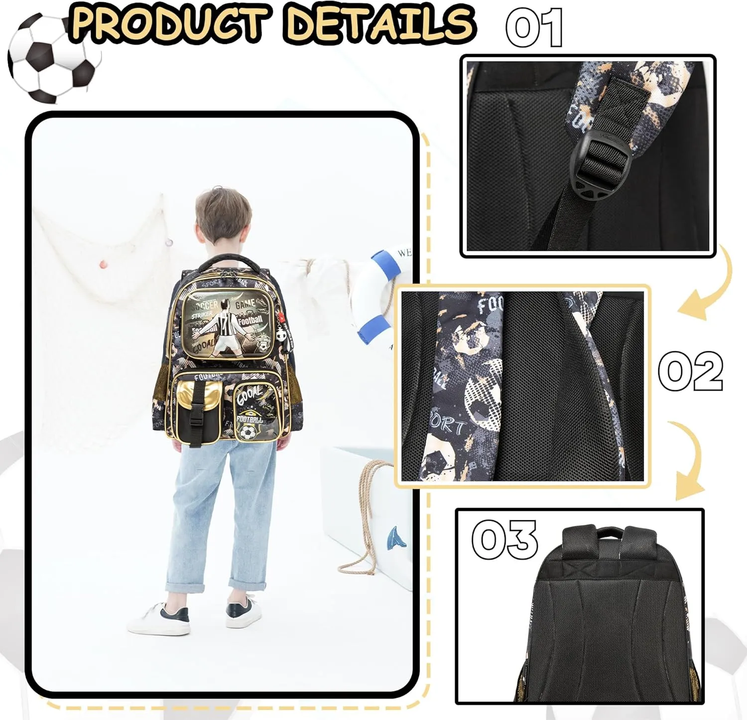 Meetbelify Backpacks for Boys School Backpacks for Elementary Students Ages 8-10 Kids Aesthetic Travel Backpack Laptop Bookbag with Lunch Box Pencil Case 3 in 1 Backpack Set for Boys